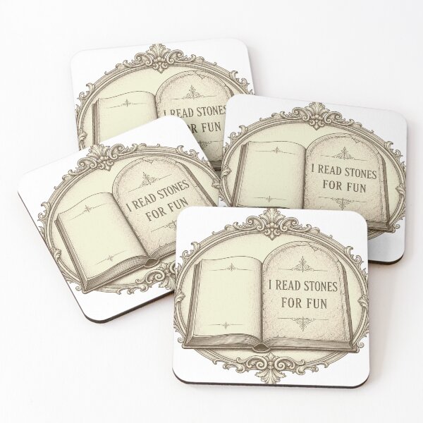 Item preview, I Read Stones For Fun Taphophile Book Emblem designed and sold by BoosterShop.