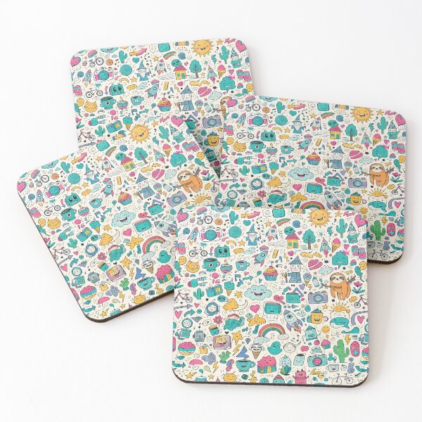 Item preview, Sun Cute Hand Drawn Doodle Seamless Pattern Collection designed and sold by ART ATTACK ZONE.