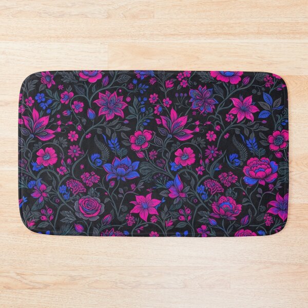 Item preview, Neon Floral Dark Garden Botanical Pattern designed and sold by Owcomm.