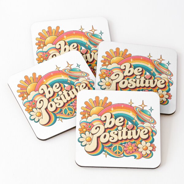 Item preview, Be Positive – Retro Rainbow 70s Psychedelic Design designed and sold by sweta_r.art.