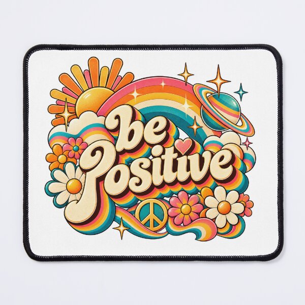Item preview, Be Positive – Retro Rainbow 70s Psychedelic Design designed and sold by sweta_r.art.