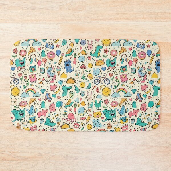 Item preview, Donuts Cute Hand Drawn Doodle Seamless Pattern Collection designed and sold by ART ATTACK ZONE.