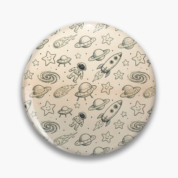 Item preview, Space Cute Hand Drawn Doodle Seamless Pattern Collection designed and sold by ART ATTACK ZONE.
