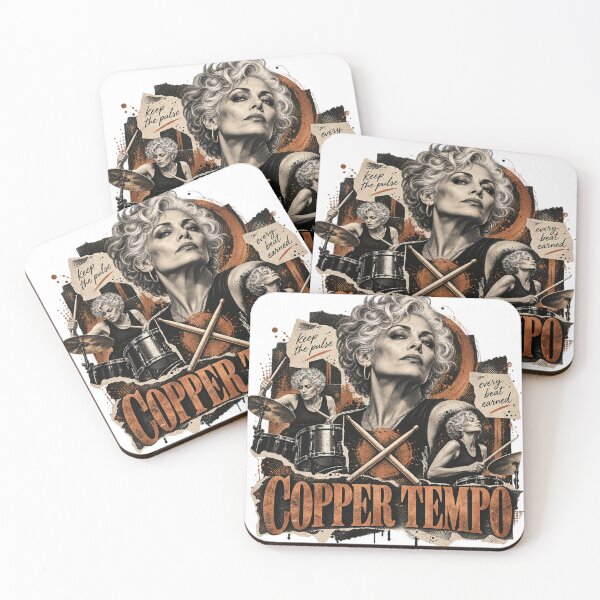 Item preview, Copper Tempo Jazz Drummer Collage designed and sold by S06PMarketing.