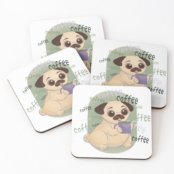 Item preview, Coffee Loving Pug designed and sold by JulWica.