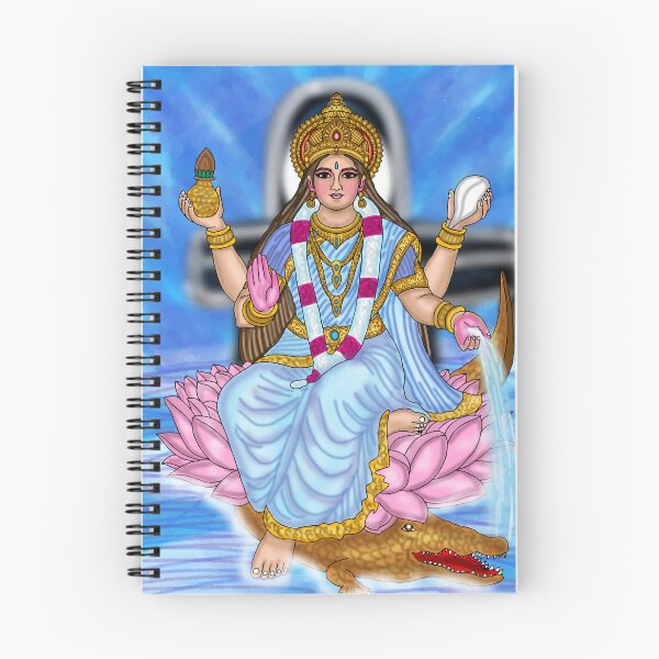 Item preview, Goddess Ganga Digital Drawing | Hindu River Goddess Spiritual Artwork designed and sold by Harshit_Digital_Arts.