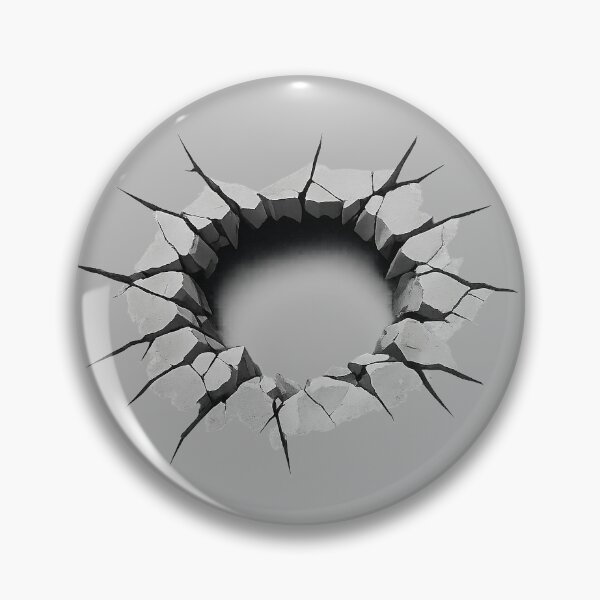 Item preview, 3D Cracked Hole – Realistic Broken Surface Optical Illusion designed and sold by Classic Chaos Creations.