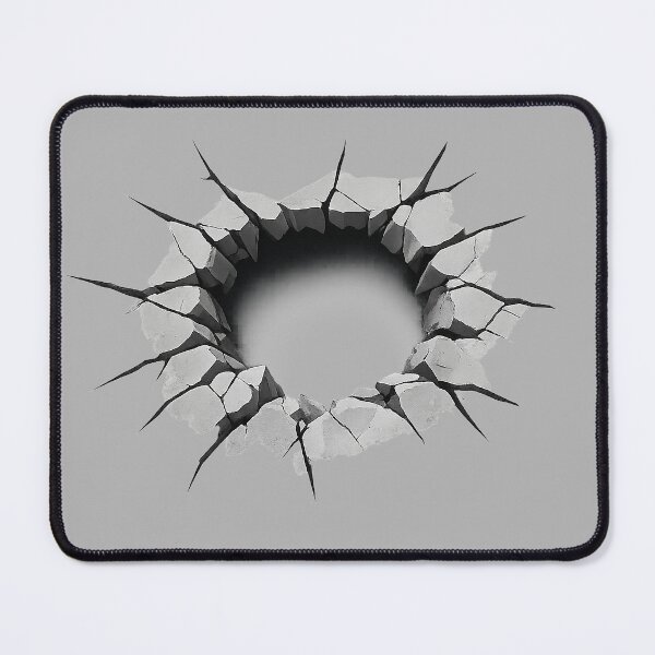 Item preview, 3D Cracked Hole – Realistic Broken Surface Optical Illusion designed and sold by Classic Chaos Creations.
