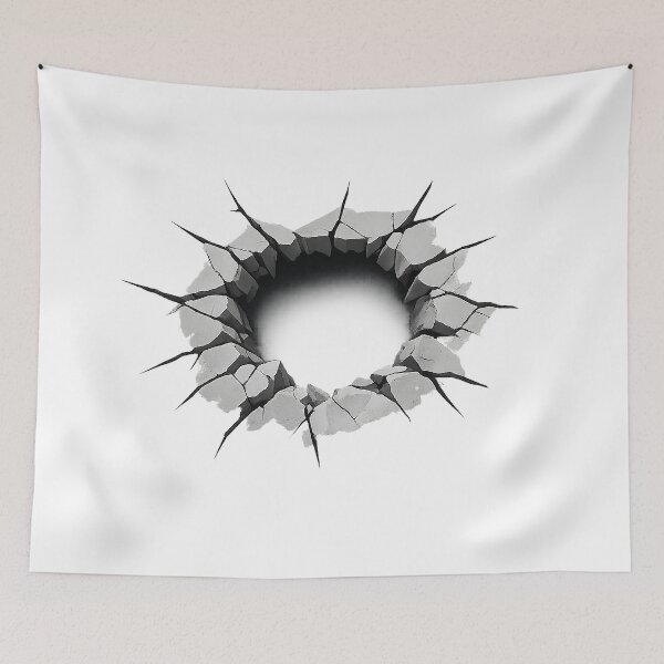 Item preview, 3D Cracked Hole – Realistic Broken Surface Optical Illusion designed and sold by Classic Chaos Creations.