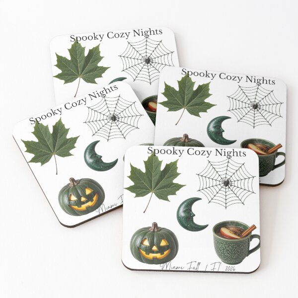 Item preview, Spooky Cozy Nights - Miami Fall 2026 Green Line Art designed and sold by VaneDesings.