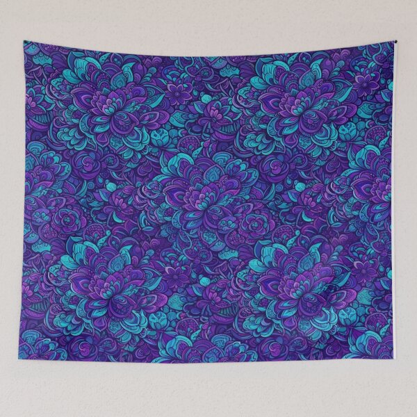 Item preview, Electric Purple Floral Mandala Pattern designed and sold by Owcomm.