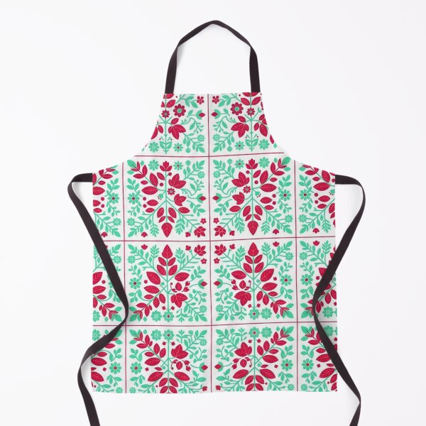 Item preview, Red Polish Folk Art Botanical Pattern designed and sold by Owcomm.
