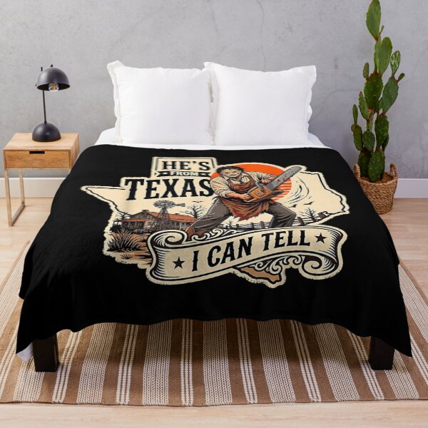 Item preview, Hes from Texas I Can Tell Chainsaw Horror Halloween designed and sold by KristenSabol.