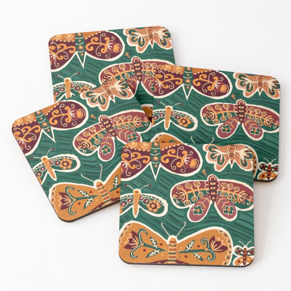 Item preview, Folk Art Butterfly Garden Pattern designed and sold by Fani*.