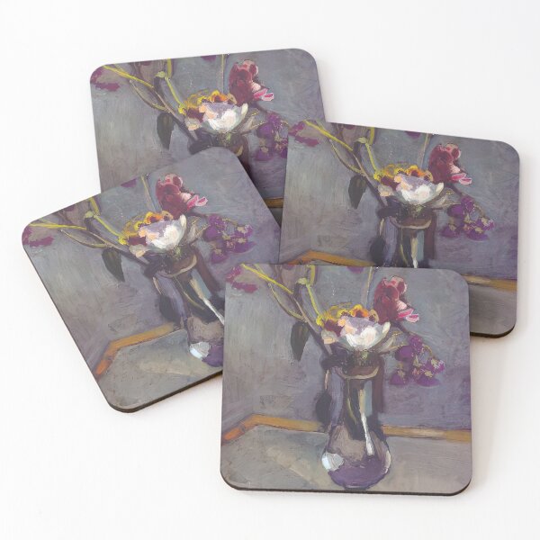 Item preview, Bouquet on a bamboo table 1903 designed and sold by VeilOfPigments.