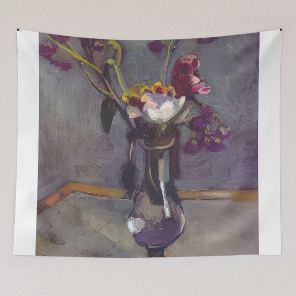 Item preview, Bouquet on a bamboo table 1903 designed and sold by VeilOfPigments.