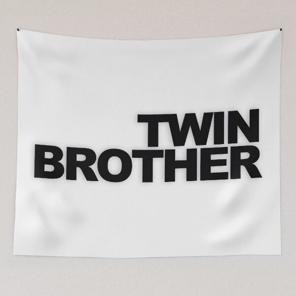 Item preview, TWIN BROTHER — Black Minimal Bold Type Statement designed and sold by WORDPAUSE.