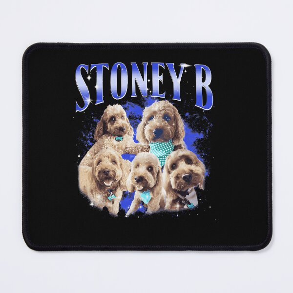 Item preview, Stoney B Goldendoodle Dog Family Blue Sparkle Group Portrait Pet Lover Fan Apparel designed and sold by Sendowart.