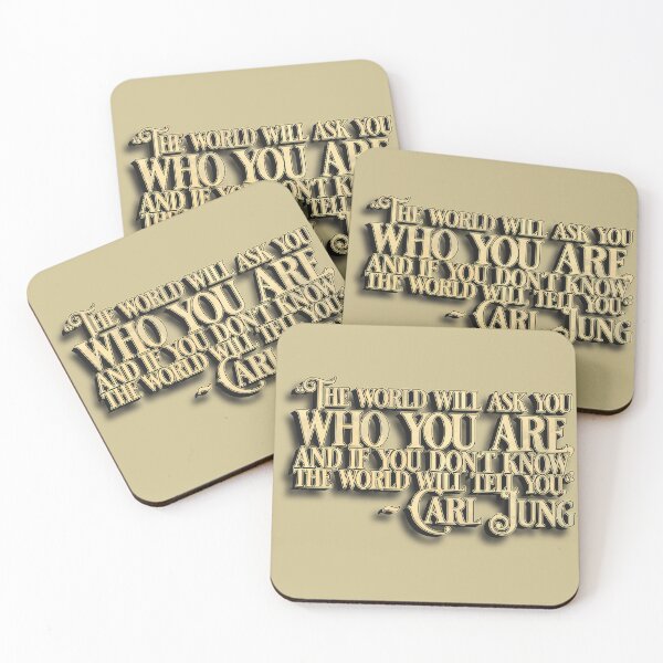 Item preview, Carl Jung Quote Stencil (The World Will Ask) designed and sold by Cathedral of Curiosity.
