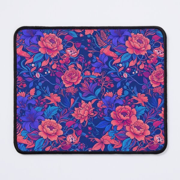 Item preview, Vibrant Blue And Pink Floral Pattern designed and sold by Owcomm.