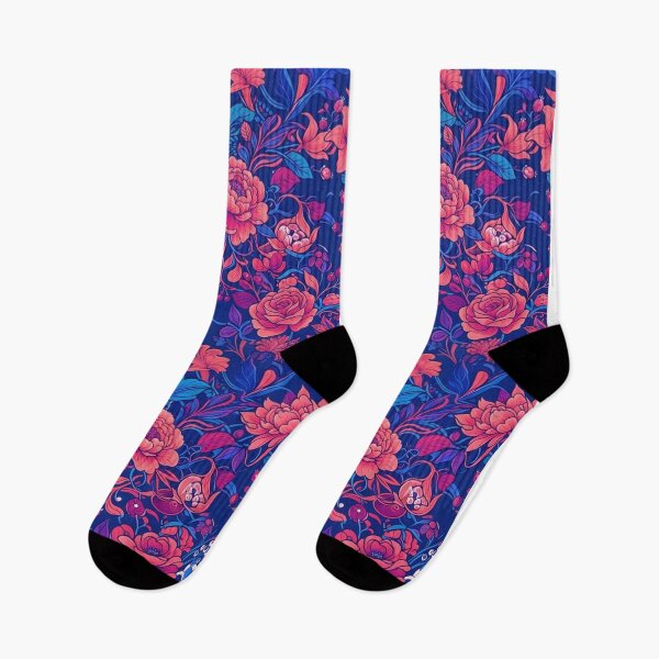 Item preview, Vibrant Blue And Pink Floral Pattern designed and sold by Owcomm.