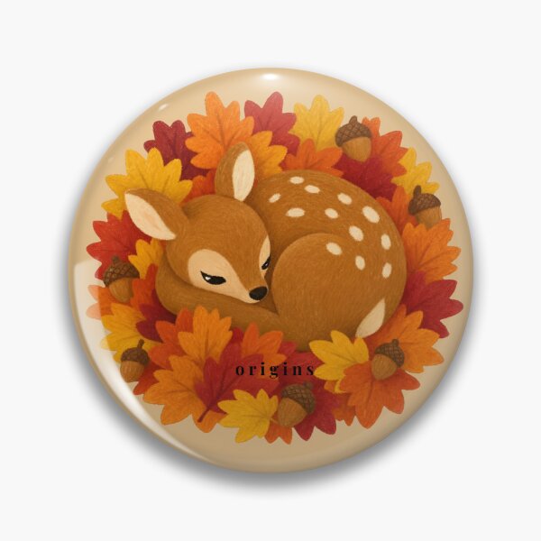 Item preview, Cozy Sleeping Autumn Deer | Woodland Cottagecore Fall Aesthetic designed and sold by ORIGINS LINES.