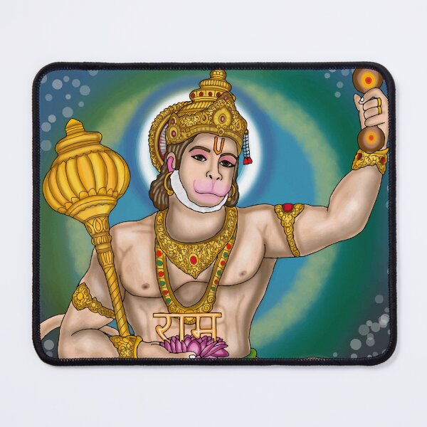 Item preview, Lord Hanuman Digital Drawing | Hindu Deity Spiritual Artwork designed and sold by Harshit_Digital_Arts.