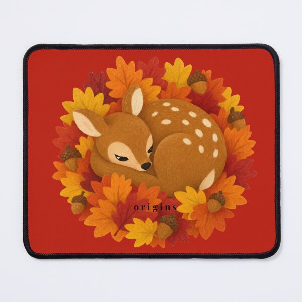 Item preview, Cozy Sleeping Autumn Deer | Woodland Cottagecore Fall Aesthetic designed and sold by ORIGINS LINES.