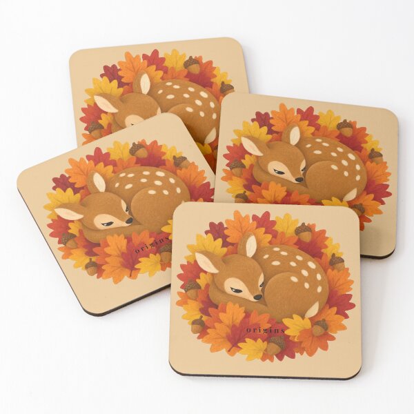 Item preview, Cozy Sleeping Autumn Deer | Woodland Cottagecore Fall Aesthetic designed and sold by ORIGINS LINES.