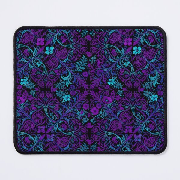 Item preview, Purple and Cyan Floral Damask Pattern designed and sold by Owcomm.