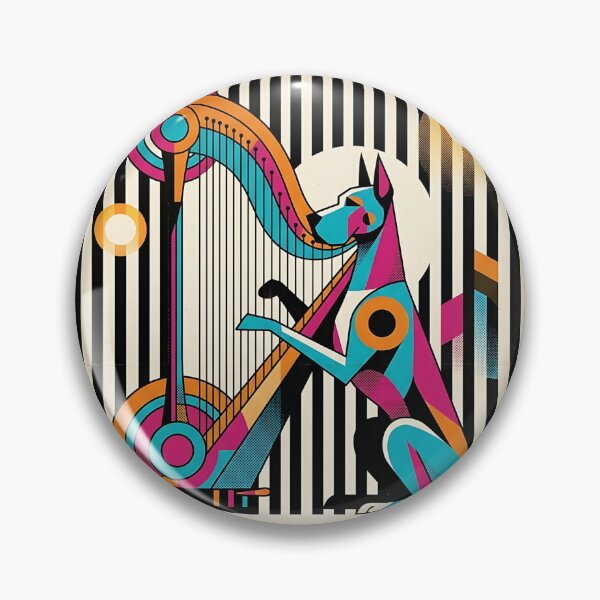 Item preview, Great Dane Harpist designed and sold by PictoVibe.