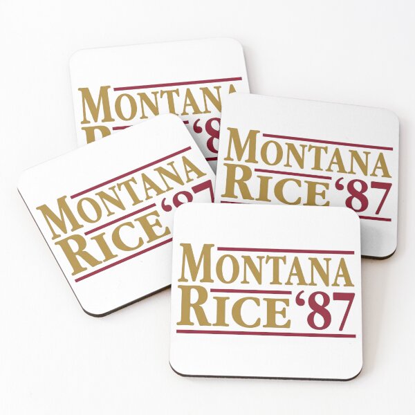 Item preview, Montana Rice 87 Vintage Football Campaign Design designed and sold by schnedsthreads.