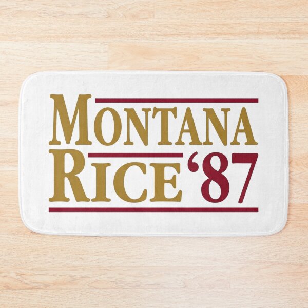 Item preview, Montana Rice 87 Vintage Football Campaign Design designed and sold by schnedsthreads.