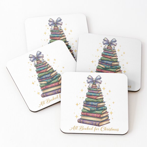 Item preview, All Booked for Christmas Bookworm Holiday Design designed and sold by Marie Gems.