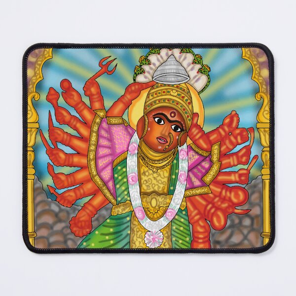 Item preview, Goddess Saptashrungi Digital Drawing | Durga Hindu Goddess Artwork  Description designed and sold by Harshit_Digital_Arts.