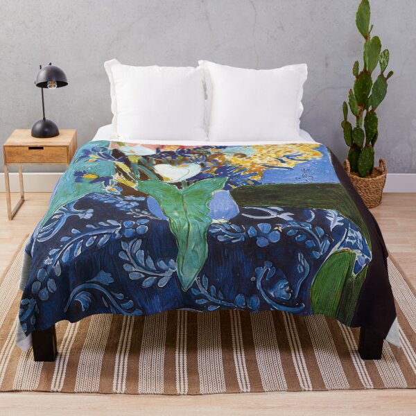 Item preview, Calla lilies irises and mimosas 1913 designed and sold by VeilOfPigments.