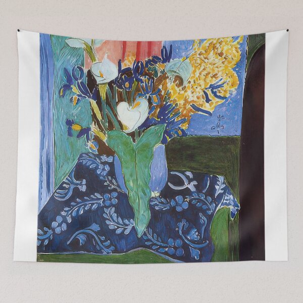 Item preview, Calla lilies irises and mimosas 1913 designed and sold by VeilOfPigments.