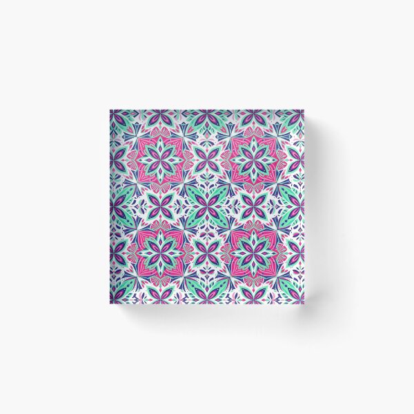 Item preview, Vibrant Pink Floral Mandala Geometric Pattern designed and sold by Owcomm.