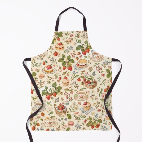 Item preview, Strawberry Cottagecore Tea Pattern designed and sold by Kooyana04.