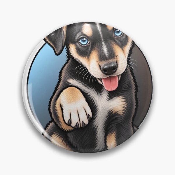 Item preview, "Cute blue-eyed puppy design" designed and sold by FeyArteDesigns.