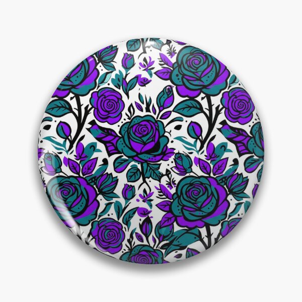 Item preview, Vibrant Purple and Teal Rose Pattern designed and sold by Owcomm.