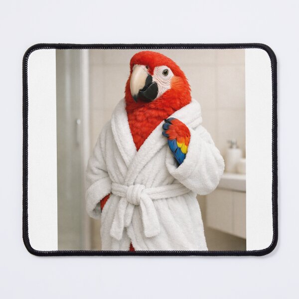 Item preview, Scarlet Macaw Bathrobe designed and sold by Sillytoe.
