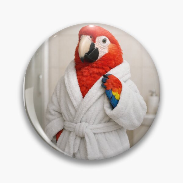 Item preview, Scarlet Macaw Bathrobe designed and sold by Sillytoe.