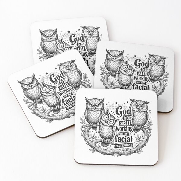 Item preview, Funny Owl God is Still Working On My Facial Expressions  designed and sold by ZACK ART.