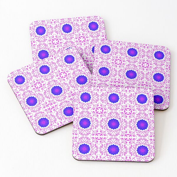 Item preview, Vibrant Pink And Blue Floral Pattern designed and sold by Owcomm.