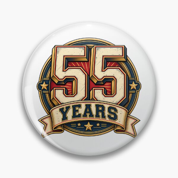 Item preview, 55 Years Old Retro Emblem Crest 55th Birthday Anniversary Men Women designed and sold by Photo-Sphere101.