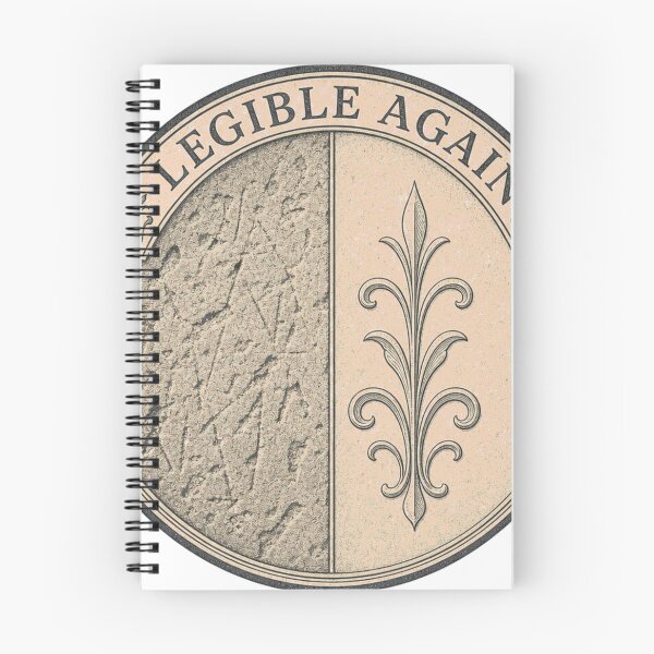 Item preview, Legible Again Gravestone Before After Seal designed and sold by BoosterShop.