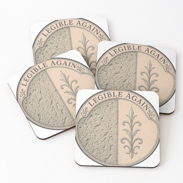 Item preview, Legible Again Gravestone Before After Seal designed and sold by BoosterShop.