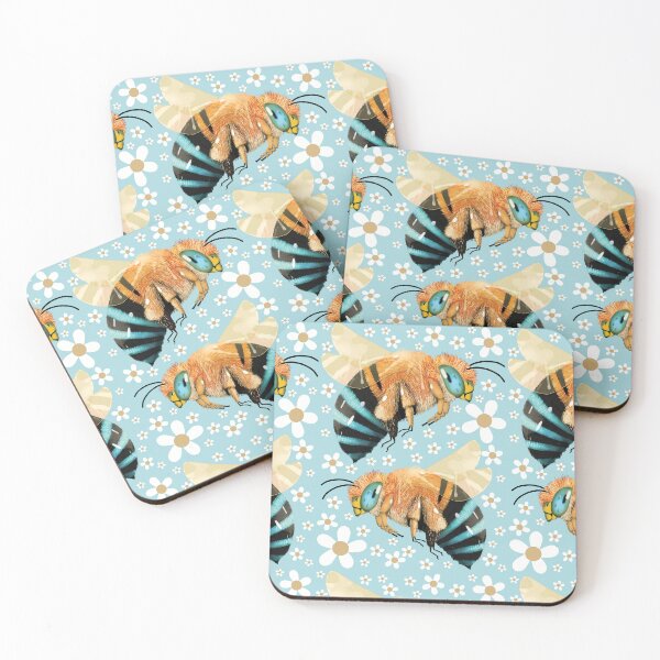 Item preview, Blue Banded Bees - Australian Native Bee Amegilla Cingulata designed and sold by Karin Taylor.