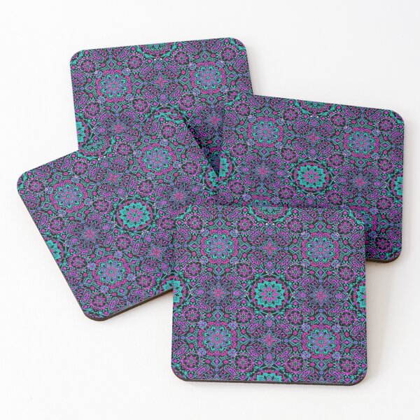 Item preview, Neon Floral Mandala Pattern Geometric Floral Mosaic designed and sold by Owcomm.